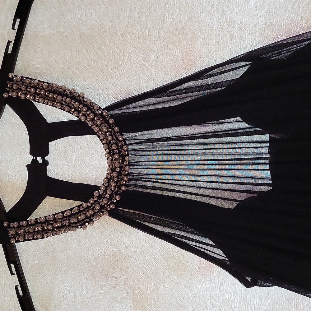 Navy Blue with Sheer Overlay Juniors 15 by Speechless